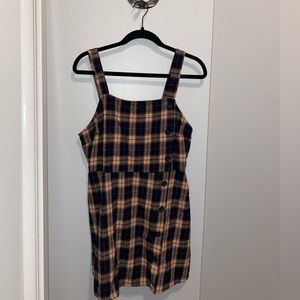 Orange and navy blue/black jumper dress